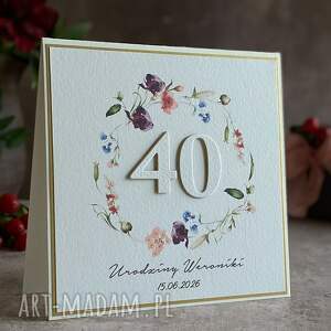 personalizowana kartka na 40 urodziny, bh 70a, elegancka