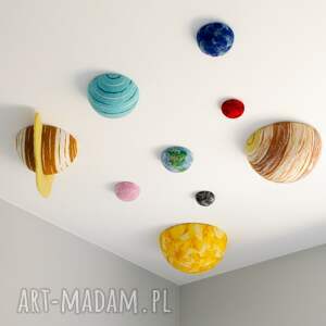 Duże planety 3D Układu Słonecznego z filcu - dekoracja Montessori