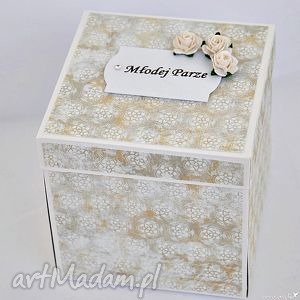 ręcznie zrobione scrapbooking kartki exploding box ślubny