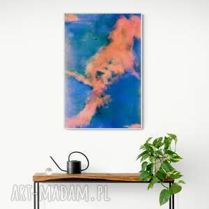 analogowy fotoobraz malowany ekolina, niebo, ptaki abstrakcja, natura