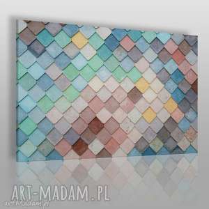 fotoobraz na płótnie - kolorowe dachówki - VAKU DSGN obrazy