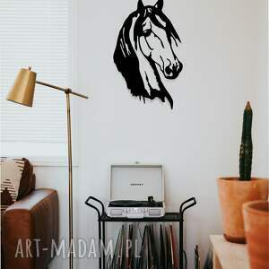 drewniana głowa konia ażurowa, obraz na ścianę 3d 55x40, koń, prezent