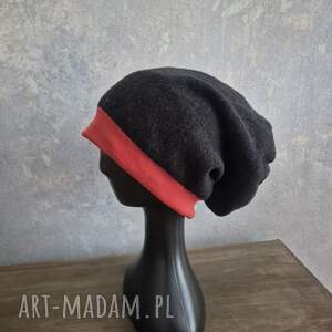Czapka smerfetka ciepła na podszewce świetna na codzienne noszenie
