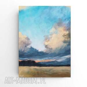 pejzaż - praca formatu 24/18 cm rysunek, pastele