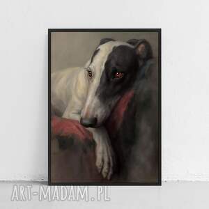 plakat stylowy pies vintage - format a4