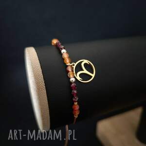 bransoletka zodiakalna dla barana - wersja ze złotem, prezent zodiakary