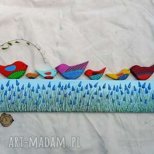 dekoracje kolorowe ptaszki na szafirkach rezerwacja dla p agnieszki, kwiaty