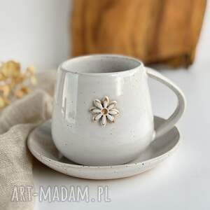 Prezent Kubek / Filiżanka ze spodkiem beczułka ręcznie robiona 320 ml