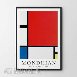 plakat mondrian red blue and yellow - format 30x40 cm obraz grafika na ściane
