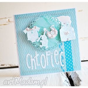 ręcznie zrobione scrapbooking kartki kartka z okazji narodzin dziecka