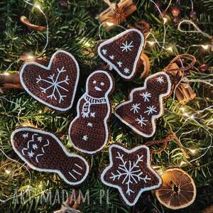 prezenty Świąteczne pierniczki - komplet ozdób choinkowych