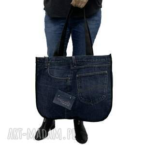 duża torba upcykling jeans lee 108 od majunto