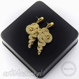 kolczyki soutache ladire gold - Kavrila