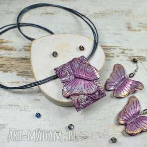 kameleon komplet biżuterii motyle biżuteria na prezent