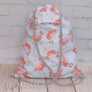 plecak flamingi, ekologiczny, worek ptkaki, prezent