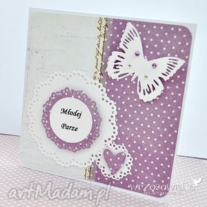 młodej parze kartka, życzenia, scrap, ślub, wesele scrapbooking