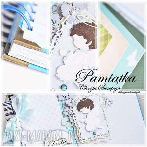 ręcznie zrobione scrapbooking albumy pamiątka chrztu świętego