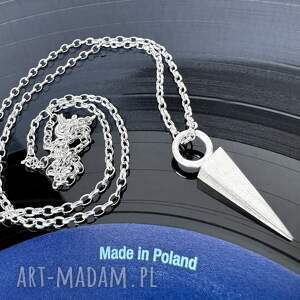 srebrny naszyjnik spike light z łańcuszkiem o długości 50 cm, biżuteria