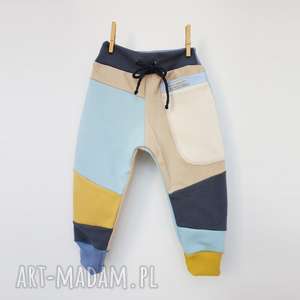 patch pants spodnie 110-152 cm krem błękit, dres dla dziecka, prezent 3
