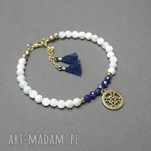 handmade muszla & lapis lazuli - szlachetna kolekcja