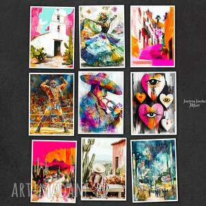 justyna jaszke meksykański sen - zestaw 9 grafik 13x18 cm prezent, prezent