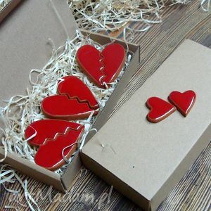 handmade magnesy połówki serc
