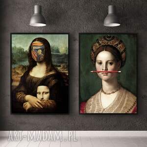 Prezent Zestaw 2 plakatów Sztuka - format 61x91 cm Krzyk Mona Lisy