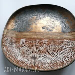 handmade ceramika duży talerz "etno" 2