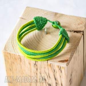 handmade bransoletka - masajka - zielona