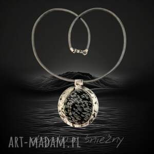 naszyjnik z witrażowym wisiorem OBSIDIAN