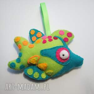 Rybka z filcu na sznureczku zawieszka, zwierzątka morskie