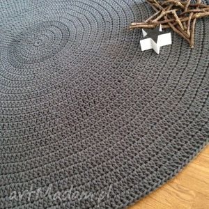 chodnik oval 180 cm, dywan bawełna, naturalny