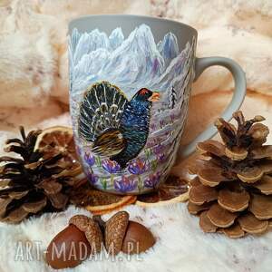 studio paulla głuszec barwny ręcznie malowany pejzaż górski kubek 300 ml