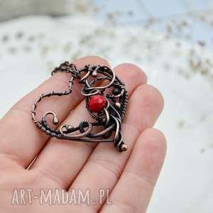 ręcznie wykonane naszyjniki heart - naszyjnik romantyczny z sercem