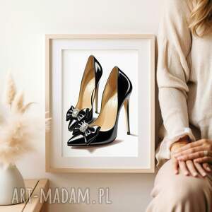 kobiecy plakat - format 40x50 cm buty szpilki francja domu
