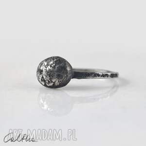kamyk - srebrny pierścionek rozm 16 2211 11, minimalistyczna biżuteria