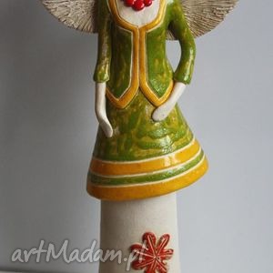 handmade ceramika anioł ludowy 4