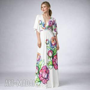 magdalena maxi flower - suknia ślubna z kwiatem, efektowna kwiaty