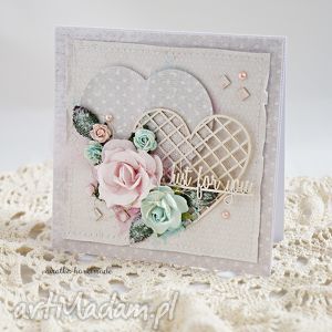 handmade scrapbooking kartki romantyczna walentynka - just for you