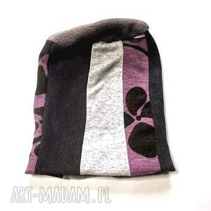 handmade czapki czapka patchworkowa uniwersalna kolorowa smerfetka box f1