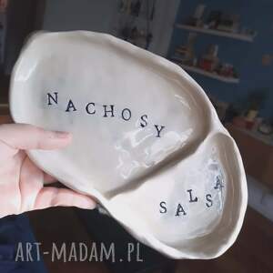 Patera ceramiczna na nachosy z salsą - rękodzieło Yoo Art