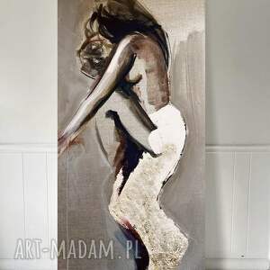 golden - 50x100, obraz do sypialni, obrazy nad łóżko szlagmetalem