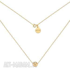 złoty naszyjnik z kulką, kula, kuleczką, pozłacany