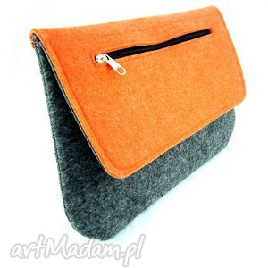 ręcznie wykonane orange clutch