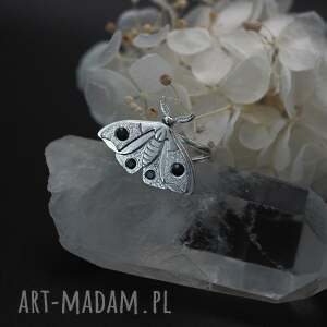 pierścionek szafirowa ćma noc, tajemniczy ogród fantasy, magiczny