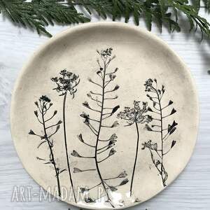 ręczne wykonanie ceramika roślinny mały talerzyk
