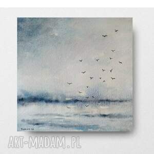 Morze - oryginalna akwarela 20 x 20 cm