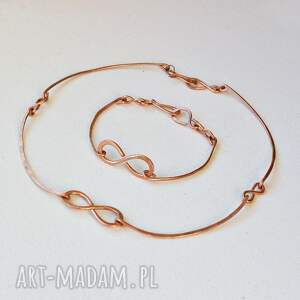 Komplet biżuterii miedzianej - naszyjnik i bransoletka z miedzi /3/