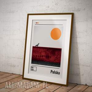 plakat polska - kolaż minimalistyczny A1 59,4x84,1cm przesłaniem