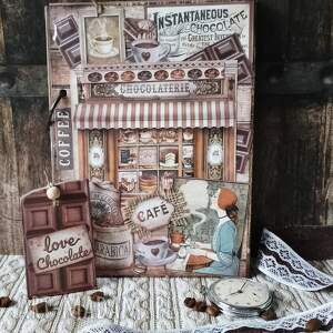 Prezent Przerwa na kawę☕ / Retro Notatnik/ zeszyt / przepiśnik